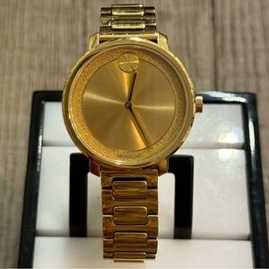 Movado Bold SWISS Quartz Gold Tone Stainless Steel Ladies Watch